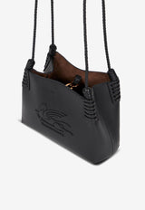 Etro Mini Libra Calf Leather Shoulder Bag Black WP1D0041-AP264 N0000