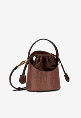 Etro Small Arnica Saturno Paisley Jacquard Bucket Bag Brown WP1E0001-AA001 M0019