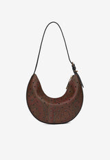 Etro Small Essential Paisley Jacquard Hobo Bag Black WP1I0002-AE227 N0000