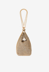 Cult Gaia Rue Wristlet Crystal Mesh Clutch Gold WR2878CL2301_GOLD
