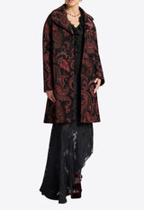 Etro Chenille Jacquard Single-Breasted Coat Black WRAA0002-99TJEA9 S9810