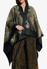 Etro Paisley Print Wool-Blend Cape Black WRBD0032-AQ377 N0000