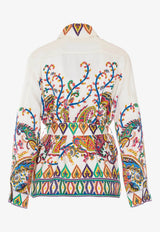 Etro Tweed Belted Jacket White WRCA0122-99SPSI2 X0800