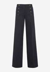 Etro Tailored Pants with Pegaso-Buttons Navy WREA0040-99TUEG0 B3895