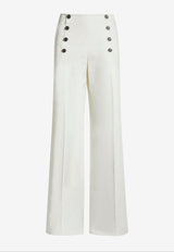 Etro Tailored Pants with Pegaso-Buttons White WREA0040-99TUEG0 W3796