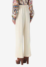 Etro Flared Tailored Pants Cream WREA0069-99TUDH3 W0275