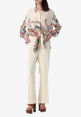 Etro Flared Tailored Pants Cream WREA0069-99TUDH3 W0275