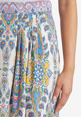 Etro Paisley Print High-Rise Midi Skirt White WRFA0112-99SP5B3 X0800