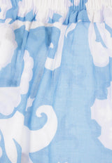 Etro Paisley Print Maxi Skirt Light Blue WRFA0114-99SA5I2 X0807