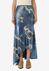 Etro Asymmetric Floral Maxi Skirt Multicolor WRFA0118-99IAS43 X0880
