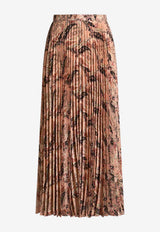 Etro Floral Paisley Plisse Maxi Skirt Multicolor WRFA0179-99SASU6 X0870