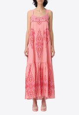 Etro Paisley Print Sleeveless Maxi Dress Pink WRHA0030-AK758 X0872
