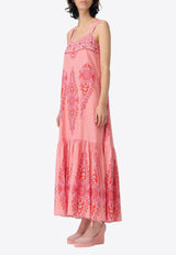 Etro Paisley Print Sleeveless Maxi Dress Pink WRHA0030-AK758 X0872