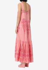 Etro Paisley Print Sleeveless Maxi Dress Pink WRHA0030-AK758 X0872