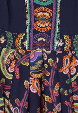 Etro Paisley Print Maxi Kaftan Dress Multicolor WRHA0180-99SP4J0 X0883