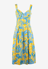 Etro Paisley Print Midi Dress Multicolor WRHA0253-99SA5I1 X0841
