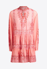 Etro All-Over Print Mini Dress Pink WRHA0316-AK759 X0872