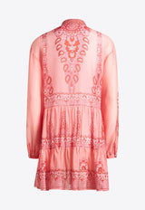 Etro All-Over Print Mini Dress Pink WRHA0316-AK759 X0872