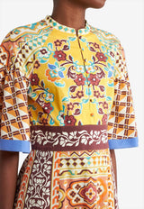Etro Long Printed Poplin Dress WRHA0395-99SPEA5 X0840