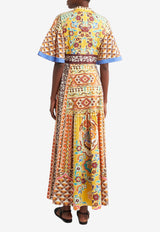 Etro Long Printed Poplin Dress WRHA0395-99SPEA5 X0840
