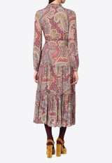 Etro Paisley Print Ruffled Midi Dress Multicolor WRHA041899SADF4_ETRO-X0867