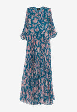 Etro Floral Paisley Print Maxi Dress Blue WRHA0592-AKH58 X0888