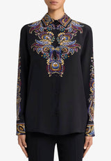 Etro Paisley Print Buttoned Shirt Black WRIA0013-AKE44 X0812