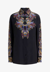 Etro Paisley Print Buttoned Shirt Black WRIA0013-AKE44 X0812