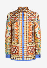 Etro Silk Shirt with Placed Print WRIA0019-AKA16 X0840