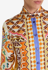 Etro Silk Shirt with Placed Print WRIA0019-AKA16 X0840
