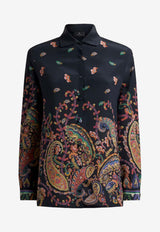 Etro Floral Paisley Print Crepe De Chine Shirt Multicolor WRIA0019-AKG19 X0883