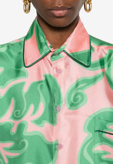 Etro Paisley Print Long-Sleeved Silk Shirt Pink WRIA0028-AK736 X0875