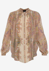 Etro Paisley Print Silk Blouse Multicolor WRIA0048-99SP1B8 X0804