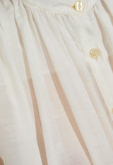 Etro Sheer Gathered Silk-Blend Blouse Cream WRIA0048-99TJE71 W3789