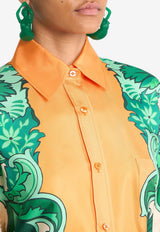 Etro Floral Print Shirt with Knot Multicolor WRIA0056-99SP1E7 X0806