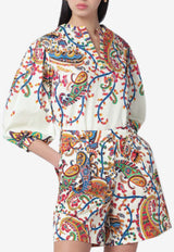 Paisley-Printed Blouse