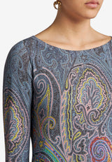 Etro Paisley Print Silk-Blend Knit Top Multicolor WRKE0021-AV553 X0884