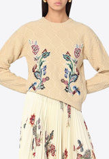 Etro Floral Embroidered Wool Sweater Beige WRKE0252AV706_ETRO-M3791