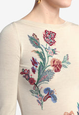 Etro Wool-Blend Jacquard Sweater WRKE0318-AQ170 W3796