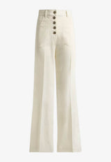 Etro Pegaso Embroidered Flared Jeans Light Beige WRNB0004-AU116 W0275