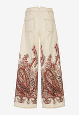 Etro Paisley-Printed Wide-Leg Jeans WRNB0006-AKA31 X0801