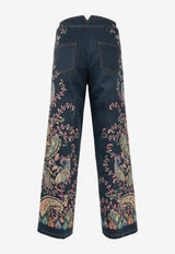 Etro Paisley Print Wide-Leg Jeans Multicolor WRNB0006-AKG58 X0883
