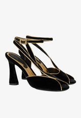 Etro 90 Velvet Sandals Black WS4F0033-AT278 N0000