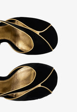 Etro 90 Velvet Sandals Black WS4F0033-AT278 N0000
