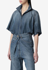 DARKPARK Oversized Faded Denim Shirt Blue WSH37TBL01W075/S_DARKP-W075