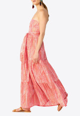 Poupette St Barth Thelma Strapless Maxi Dress Pink WTMR26LCXAKP_PINK