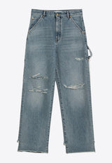 DARKPARK Washed Ripped Jeans Light Blue WTR58DBL01W052/Q_DARKP-W05201