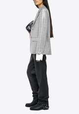Zadig & Voltaire Vanille Prince of Wales Sequined Blazer Silver WWBL01941_BLACK
