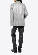 Zadig & Voltaire Vanille Prince of Wales Sequined Blazer Silver WWBL01941_BLACK