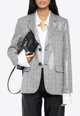 Zadig & Voltaire Vanille Prince of Wales Sequined Blazer Silver WWBL01941_BLACK